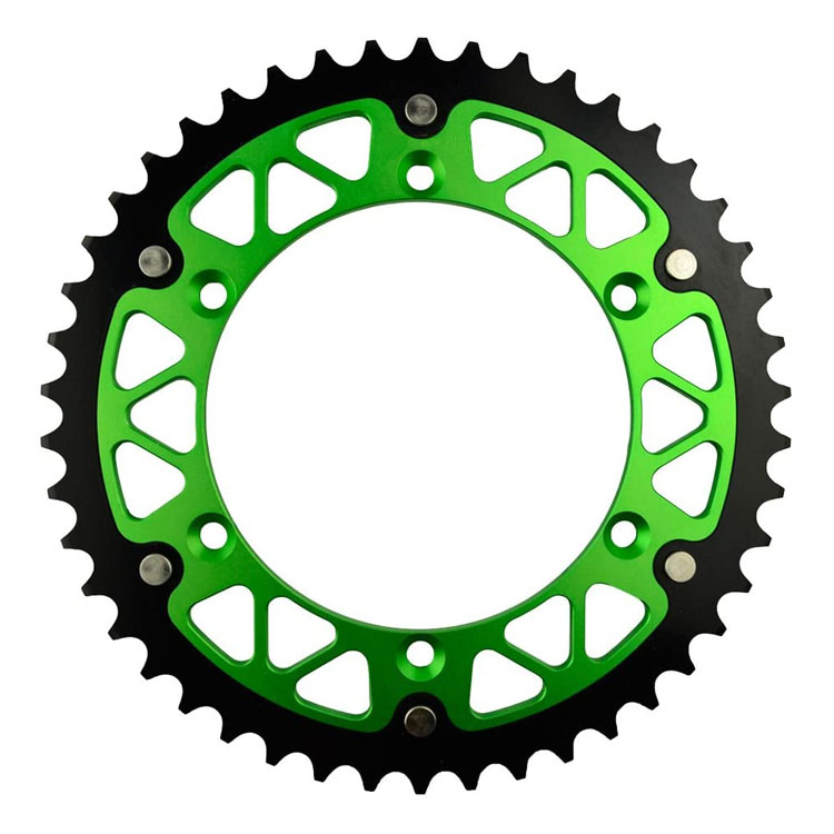 Custom steel aluminium composite rear sprocket for Kawasaki